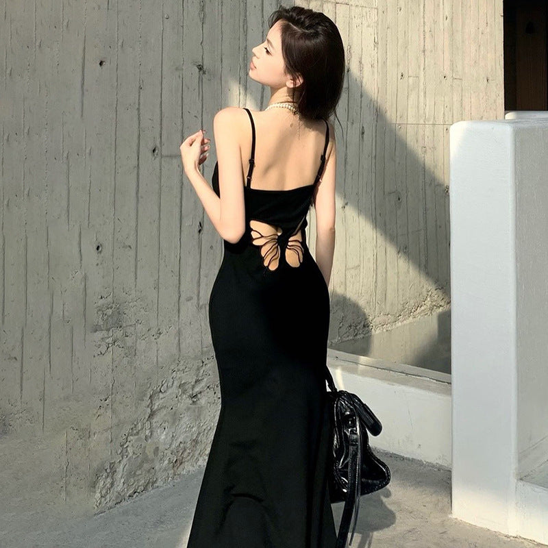 Shoulder Straps Cut-Outs Maxi Dress
