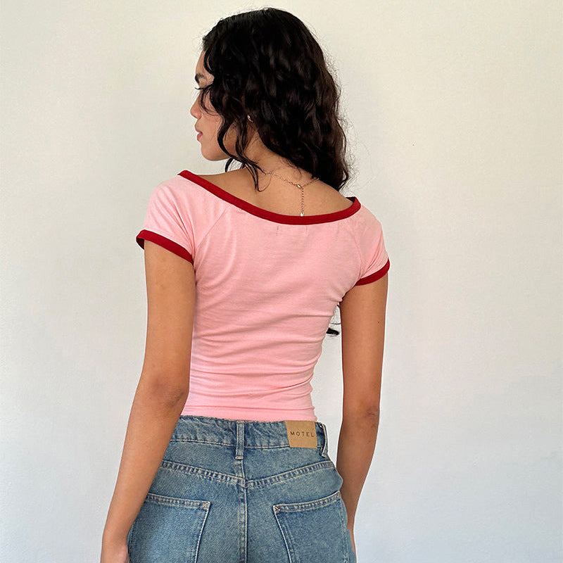 Women Solid Round Neck Polyester Top