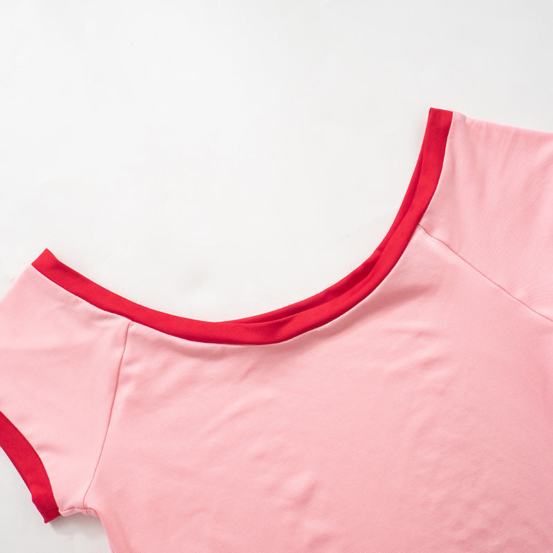 Women Solid Round Neck Polyester Top