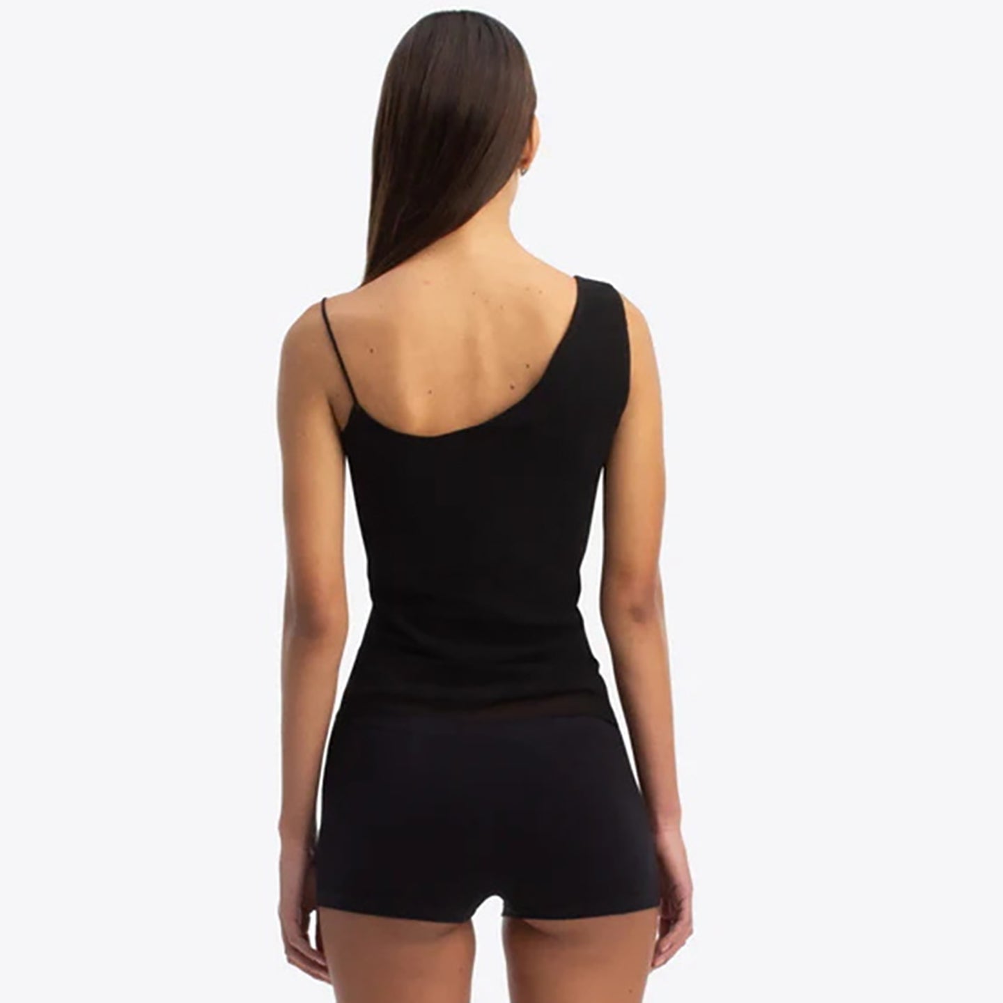 Women Solid One Shoulder Strap Top