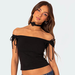Women Solid Off-Shoulder Top
