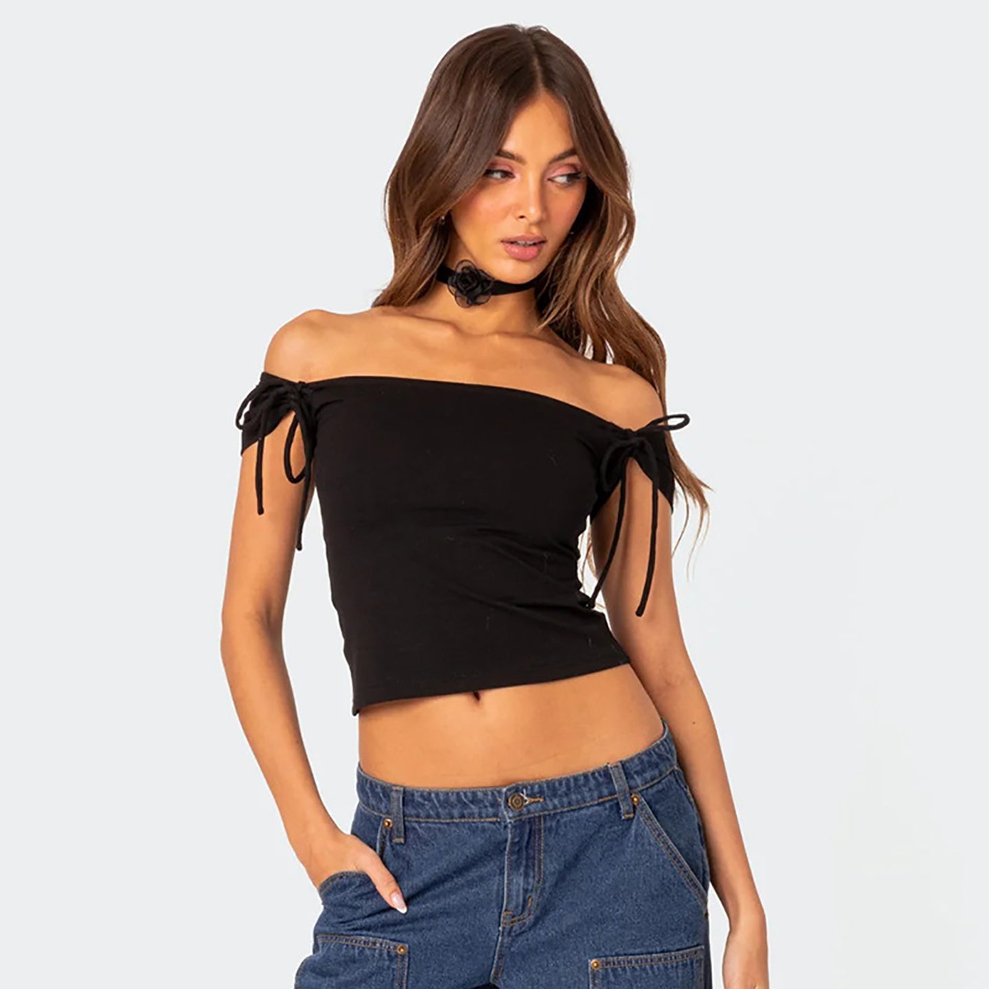 Women Solid Off-Shoulder Top