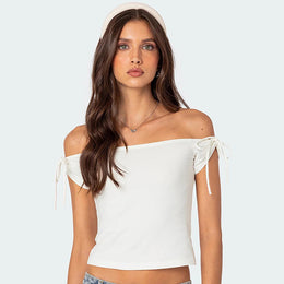 Women Solid Off-Shoulder Top
