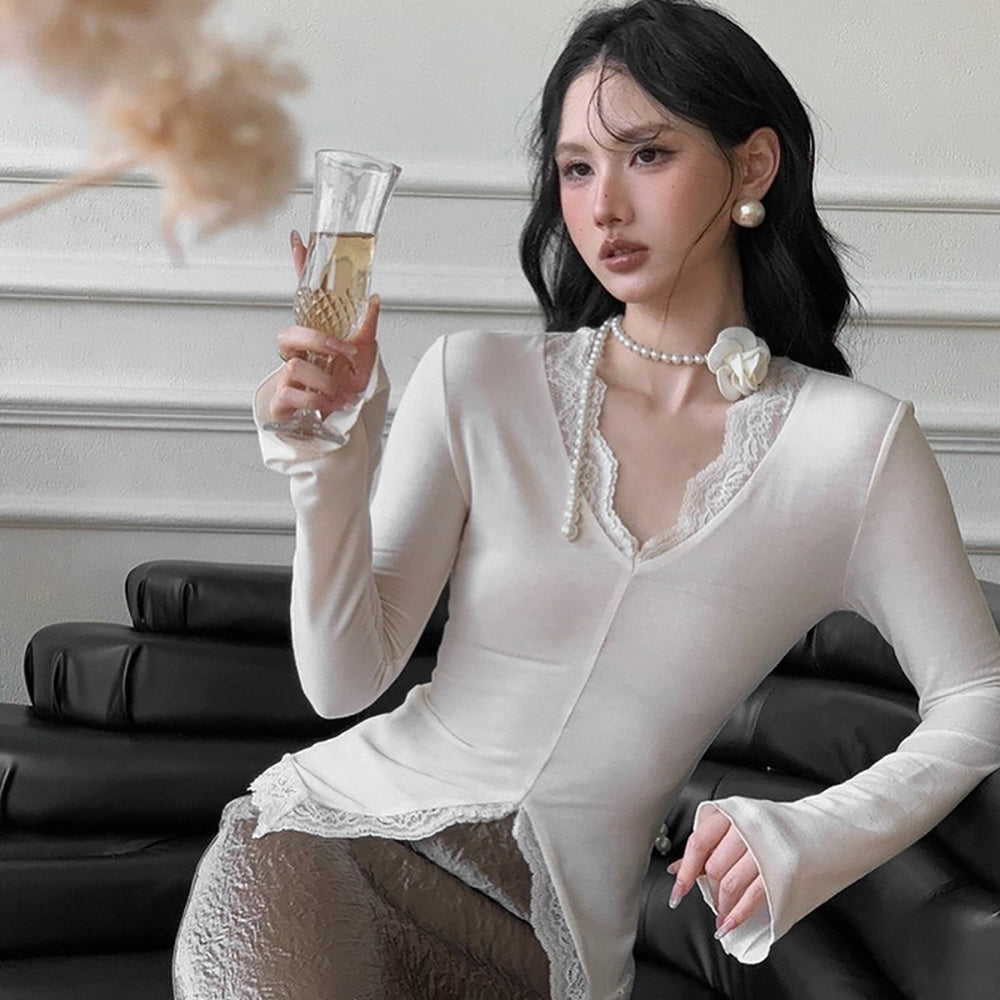Extended Sleeves Crepe Top