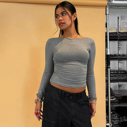 Women Off-Shoulder Long Sleeves Top