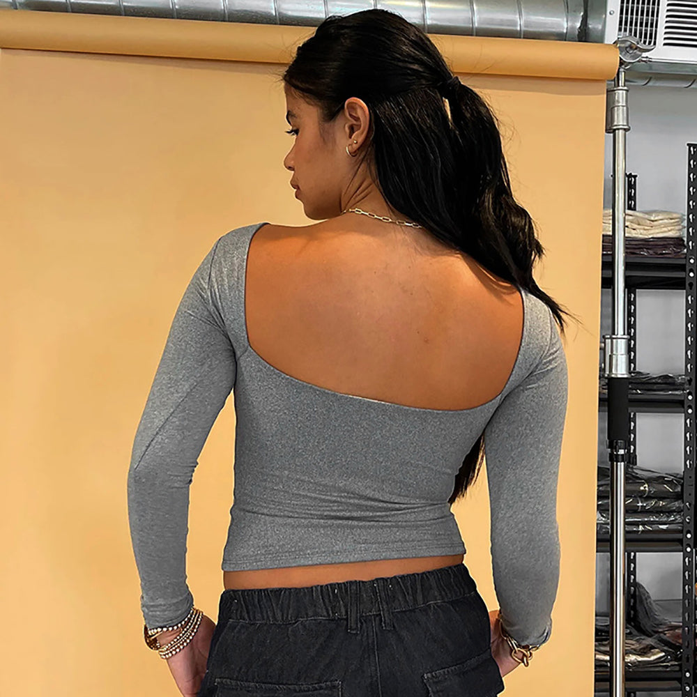 Women Off-Shoulder Long Sleeves Top