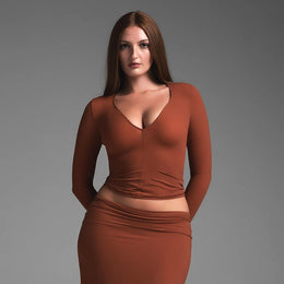 Women Long Sleeves Crop Top