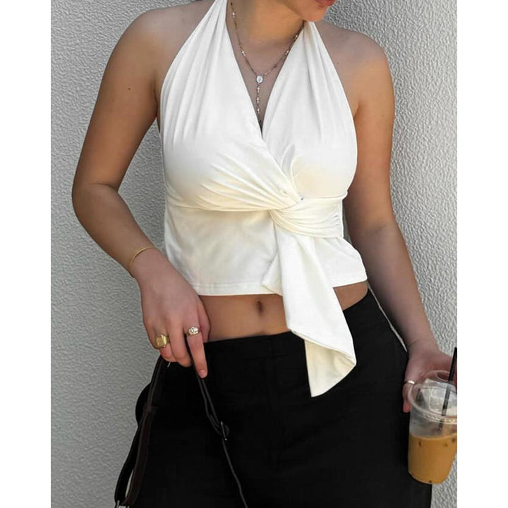Women Halter Neck  Crop Top