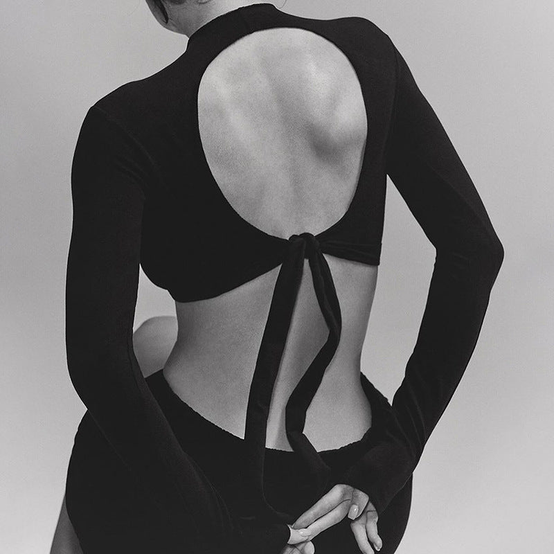 Tie-Ups Georgette Fitted Crop Top