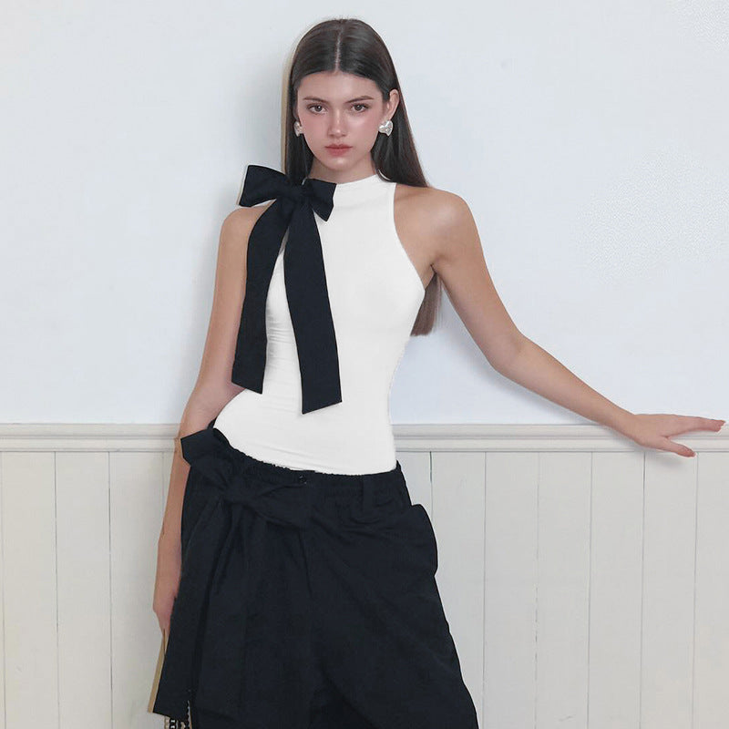 Women Solid High Neck Party Top