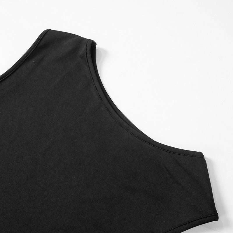 Boat Neck Sleeveless Layered Sheath Dress