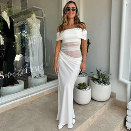 Women Off-Shoulder Sheath Maxi Dress