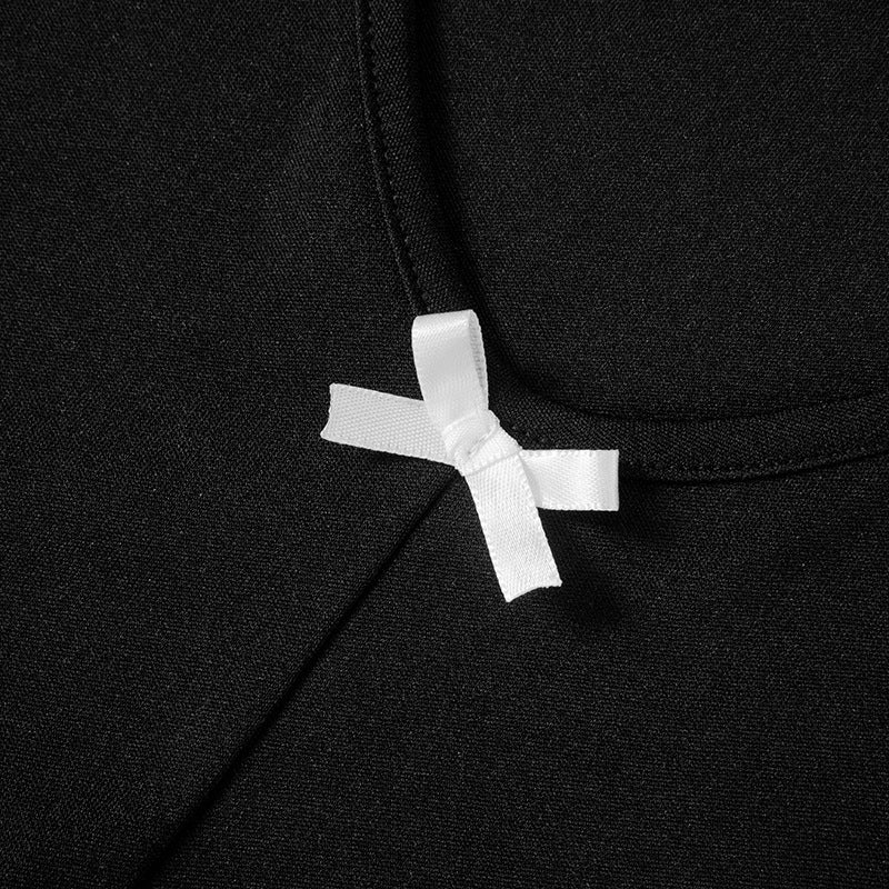 Black Boat Neck Cut Out Top