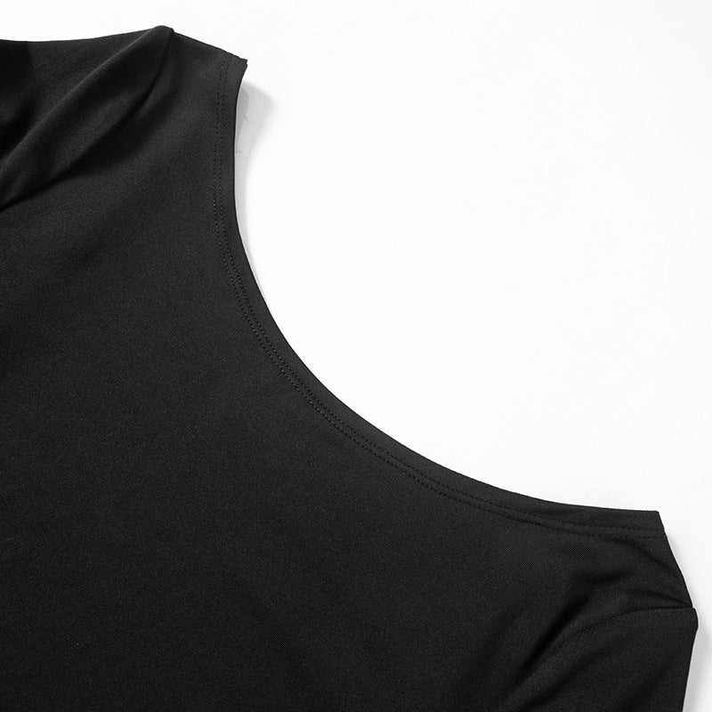 Women Solid Round Neck Polyester Top