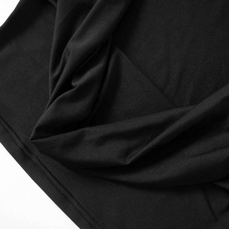 Women Solid Round Neck Polyester Top