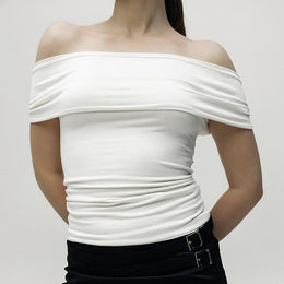 Women Solid Off-Shoulder Top