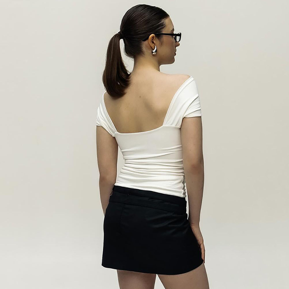 Women Solid Off-Shoulder Top
