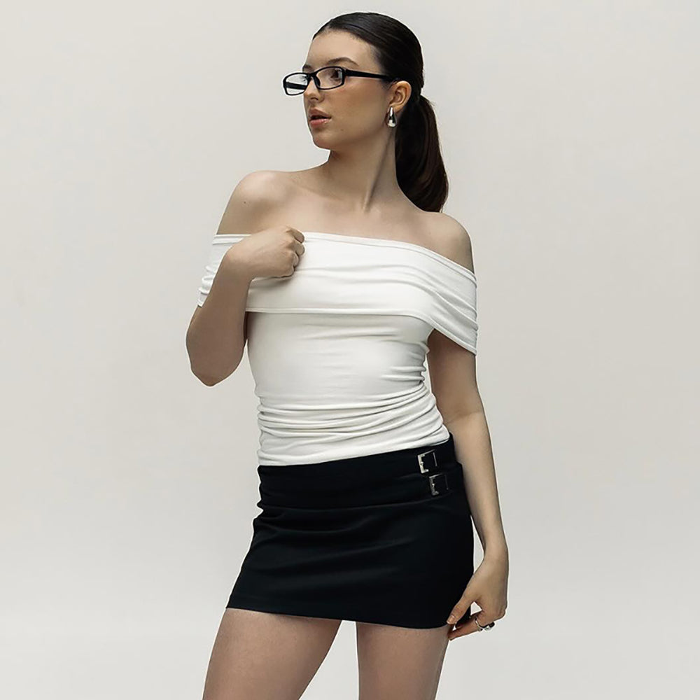 Women Solid Off-Shoulder Top
