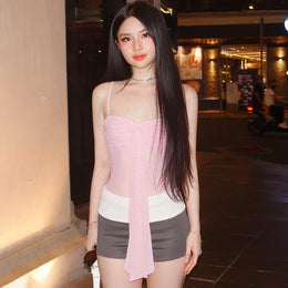 Women Solid Sweetheart Neck Top