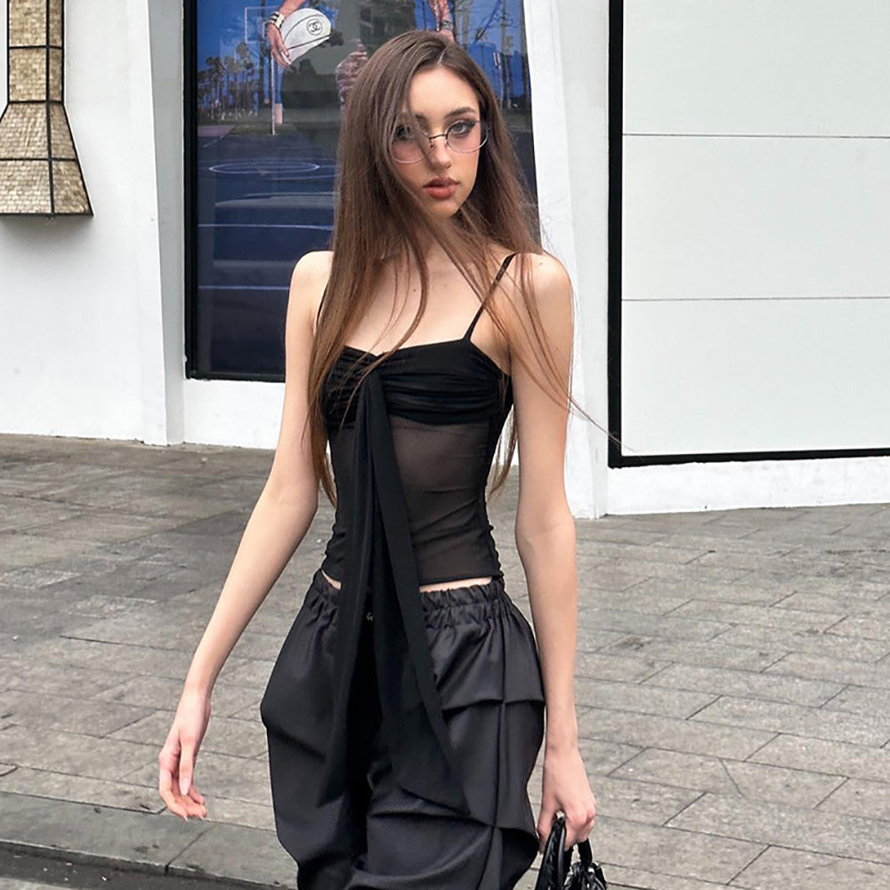 Women Solid Sweetheart Neck Top