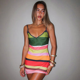 Women Colourblocked Bodycon Mini Dress