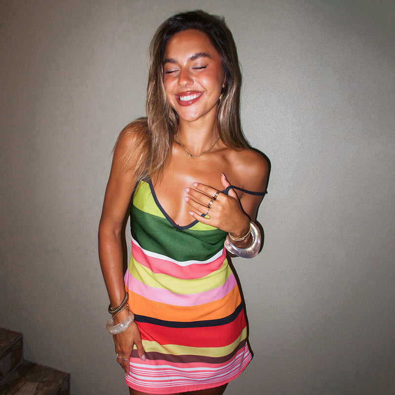 Women Colourblocked Bodycon Mini Dress