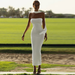 Women Solid Bodycon Maxi Dress