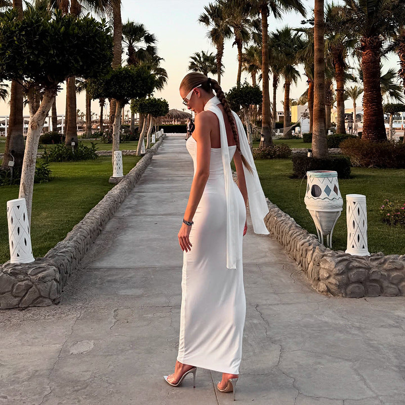 Women Solid Bodycon Maxi Dress
