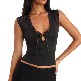 Women Tie-Up Neck Top