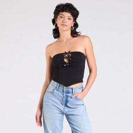Women Off-Shoulder Tube Crop Top With Bow