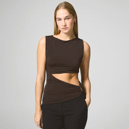 Women Cut Out Tank Crop Top