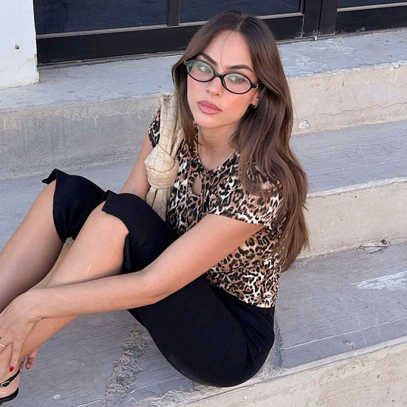 Animal Printed Crop Tank Top
