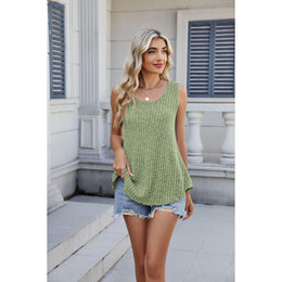StyleCast Women Ribbed Longline Sleeveless Top