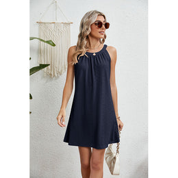 Schiffli Mini A-Line Dress