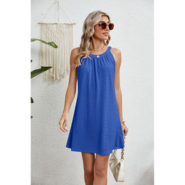 Blue A-Line Dress