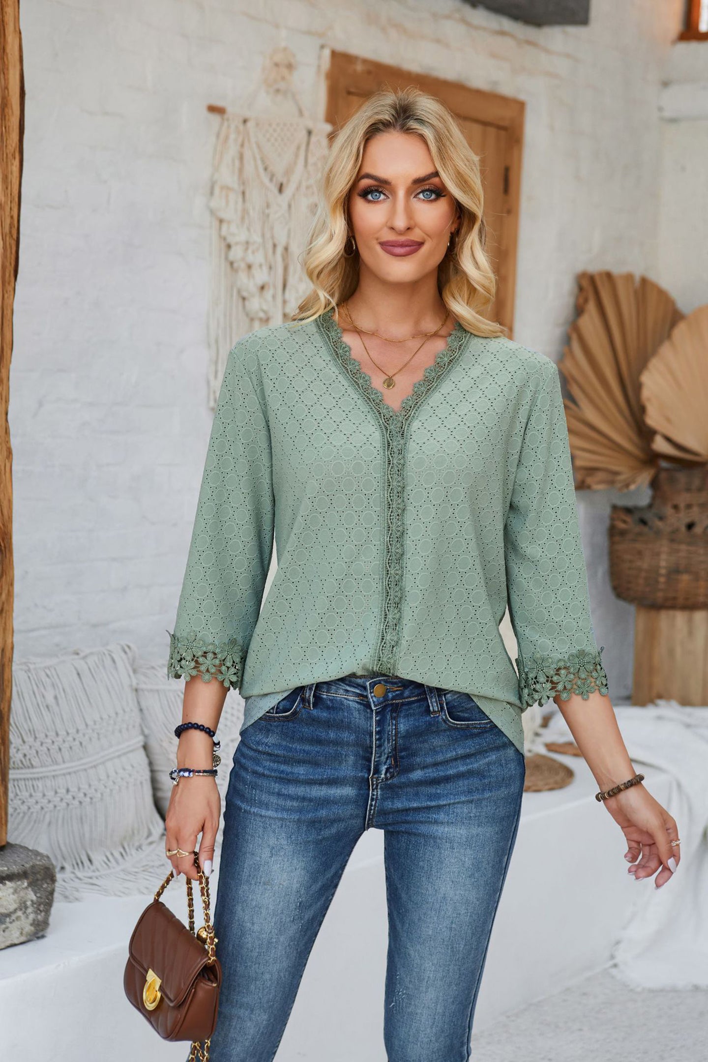 Women Schiffli Top