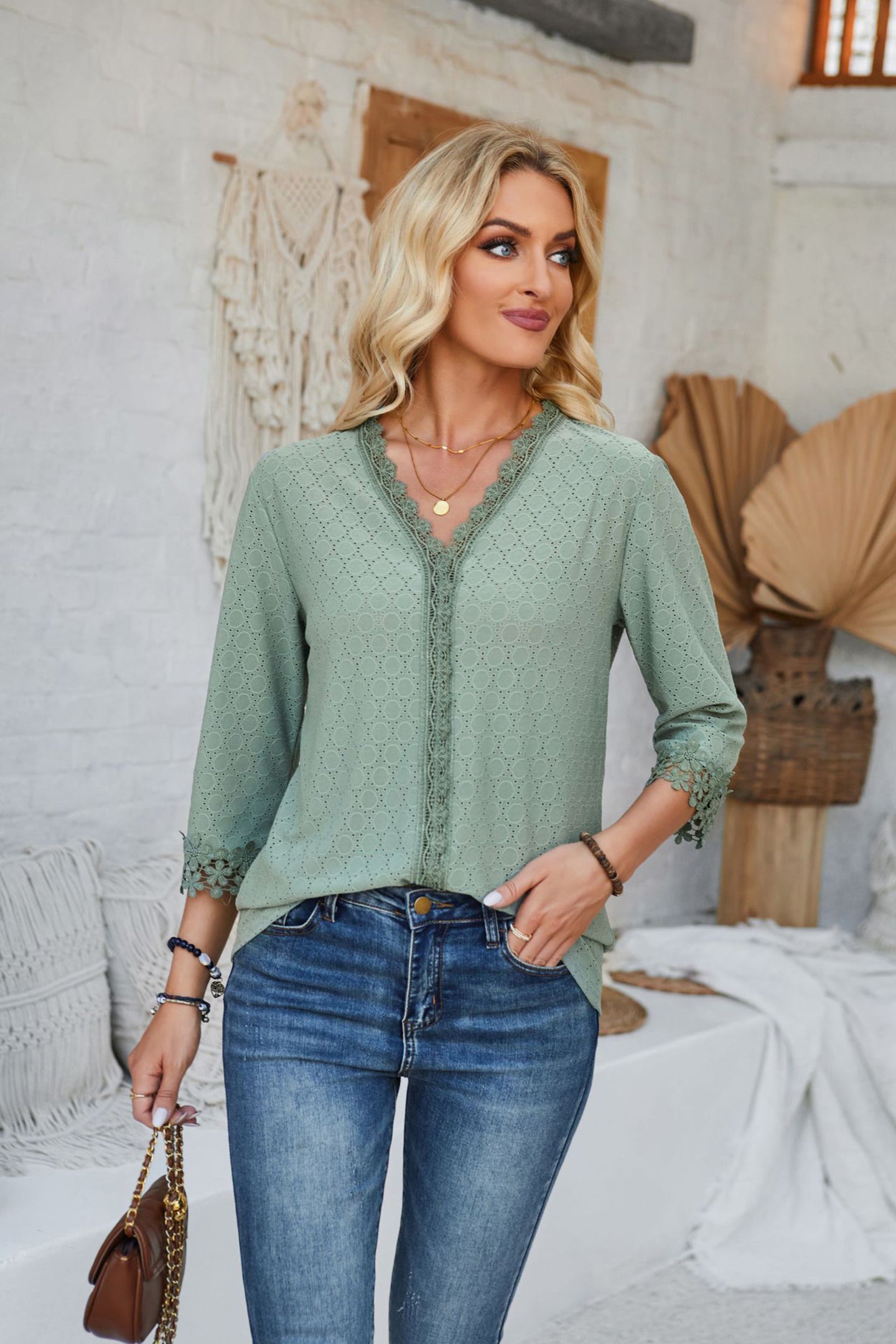 Women Schiffli Top
