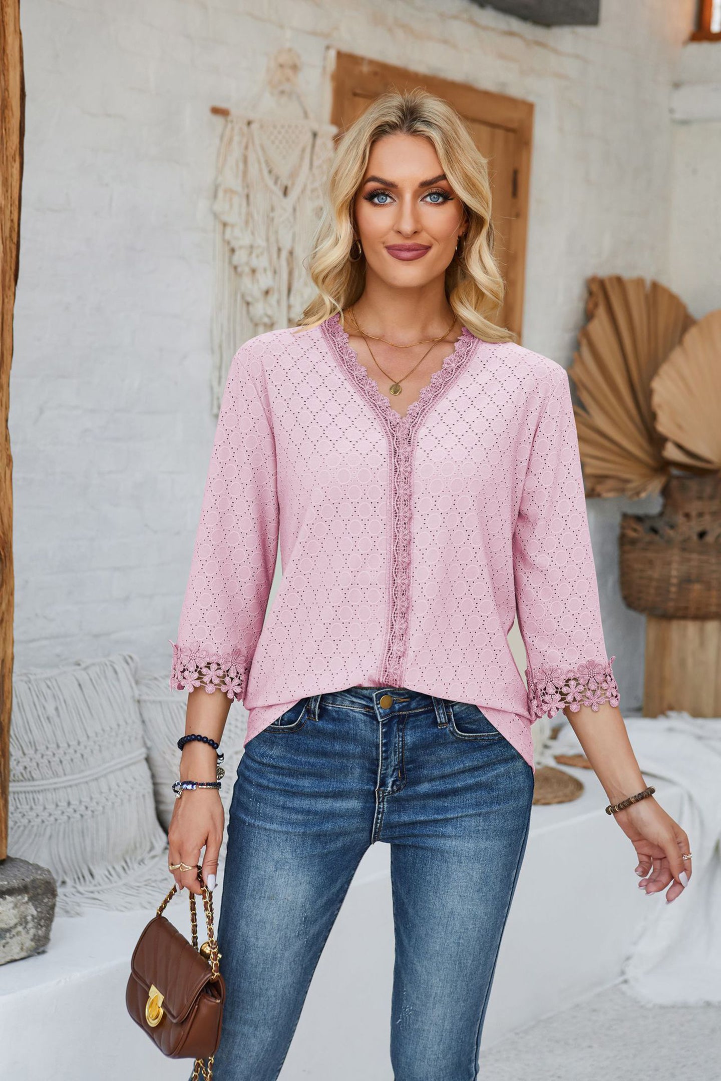 Women Self Design Applique Top