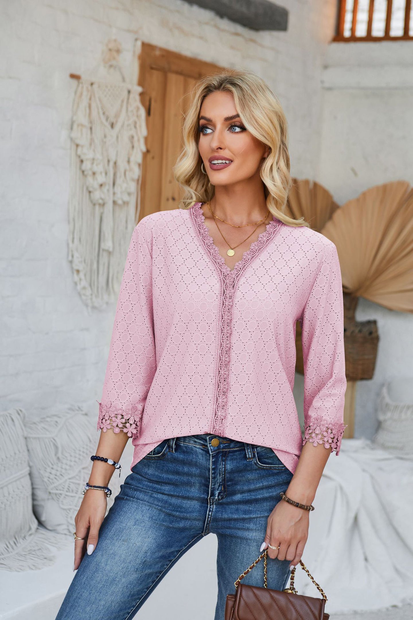Women Self Design Applique Top