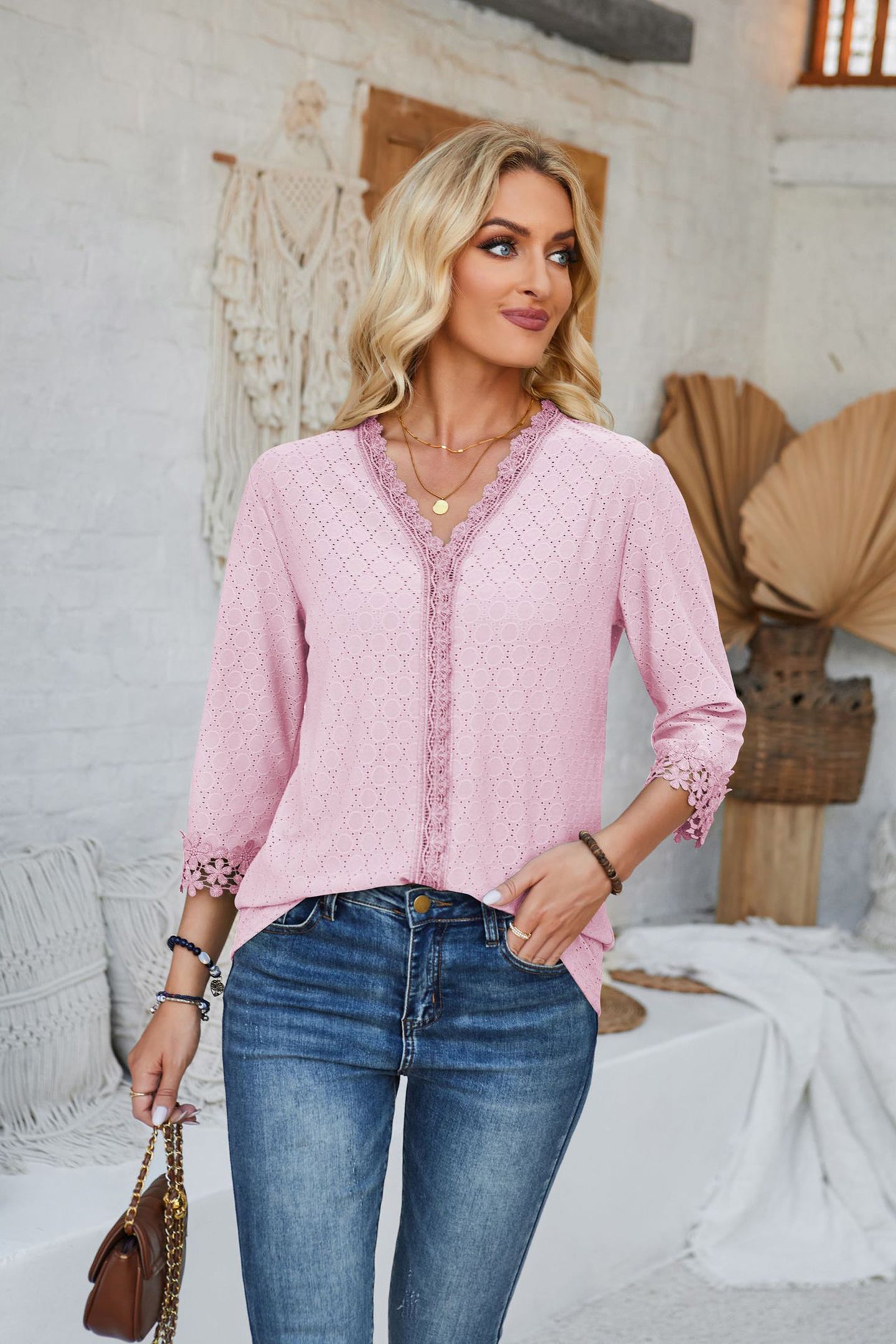 Women Self Design Applique Top