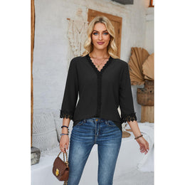 StyleCast Women V-Neck Three-Quarter Sleeve Top