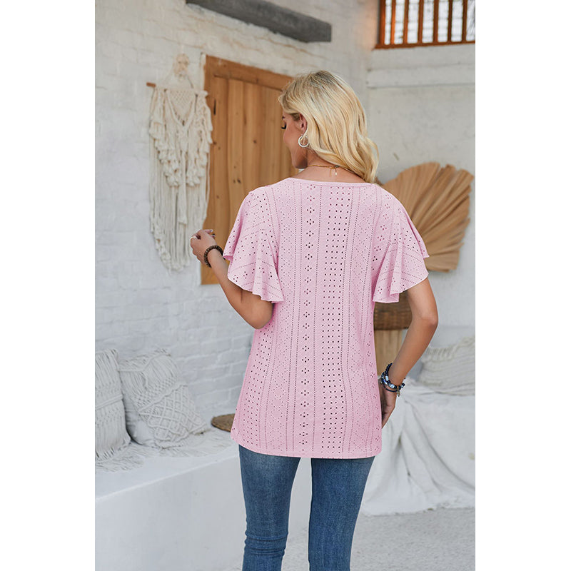 V-Neck Bell Sleeves Regular Top