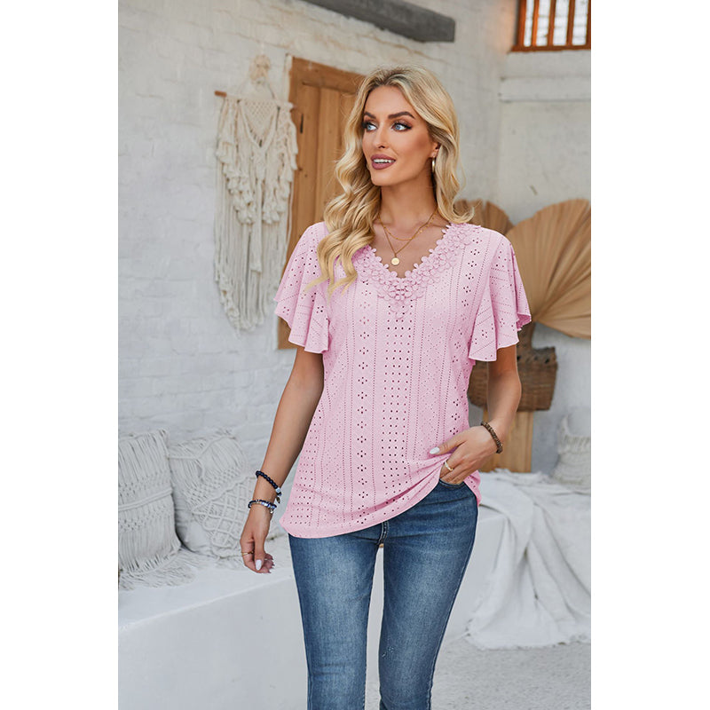 V-Neck Bell Sleeves Regular Top