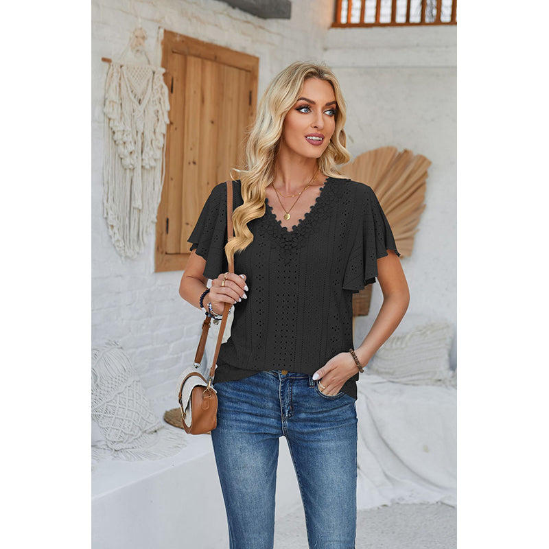Black Extended Sleeves Top