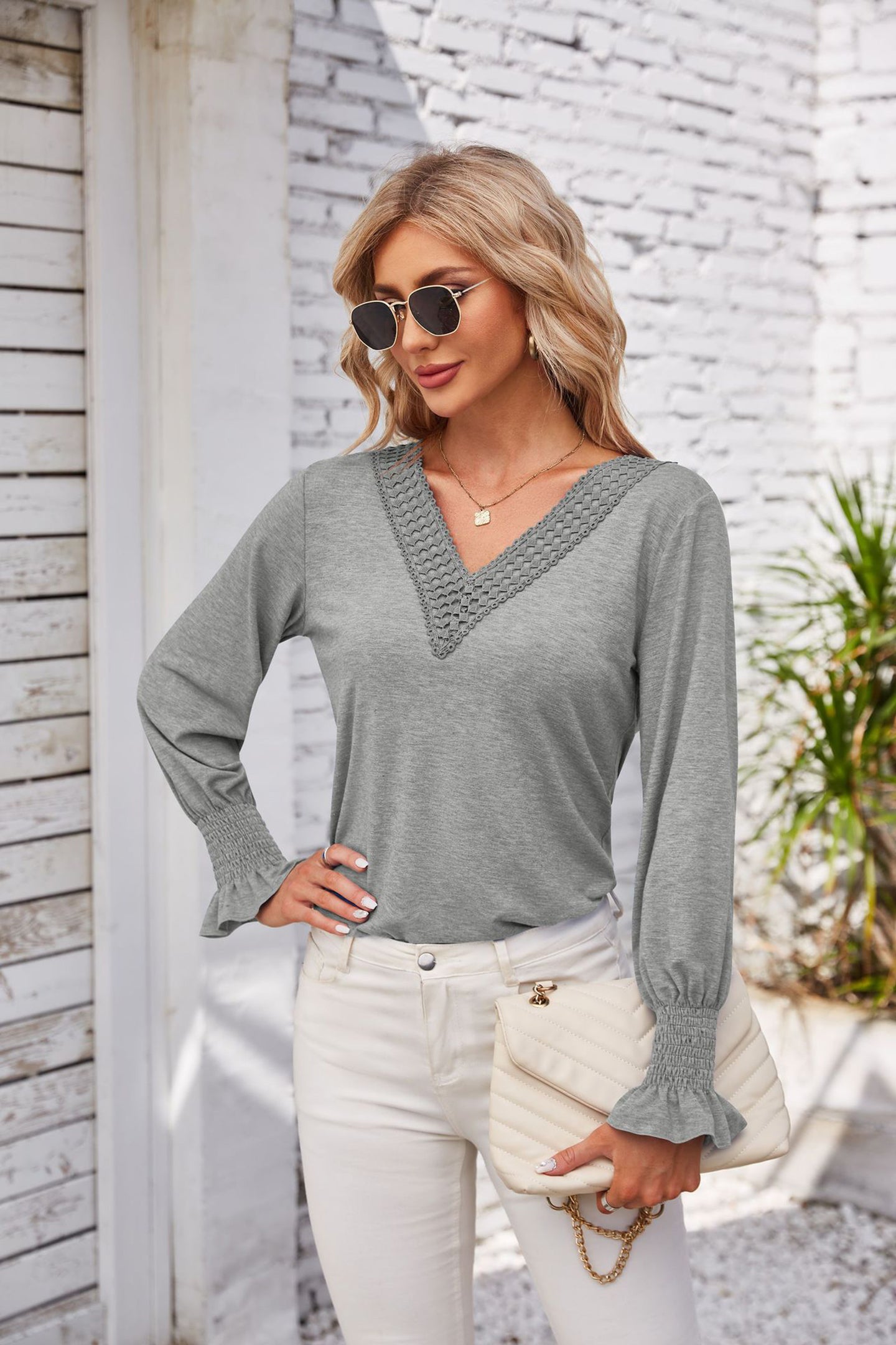 Women V-Neck Top