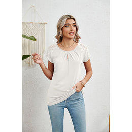 Keyhole Neck Crochet Top