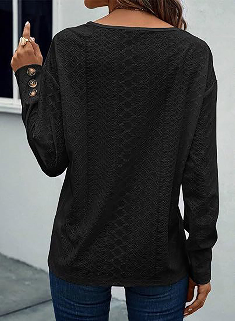Women Self Design V-Neck Top