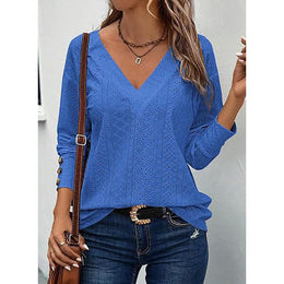 Women Self Design V-Neck Top