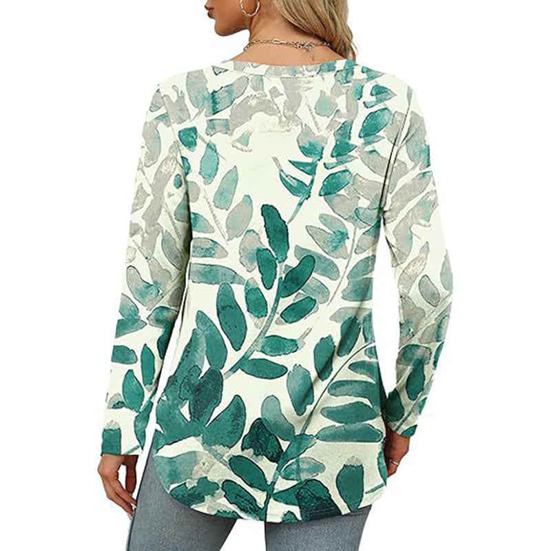 Women Round Neck Long Sleeves Longline Top