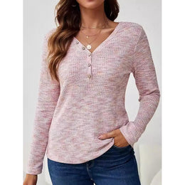 Women Solid V-Neck Top